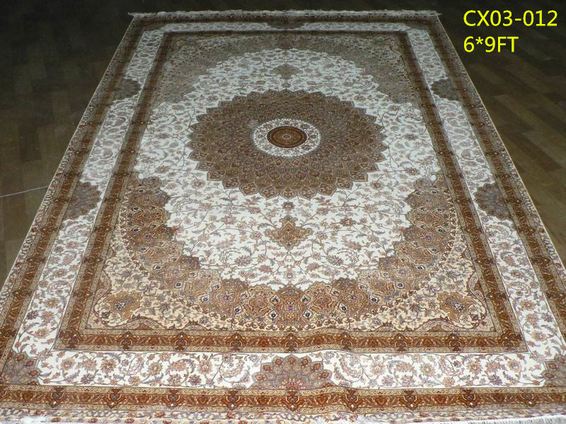 blends spun silk yarn carpet