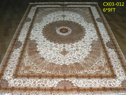 blends spun silk yarn carpet