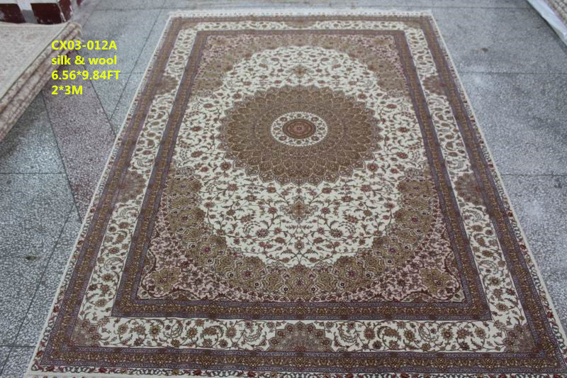Wool and silk Carpet