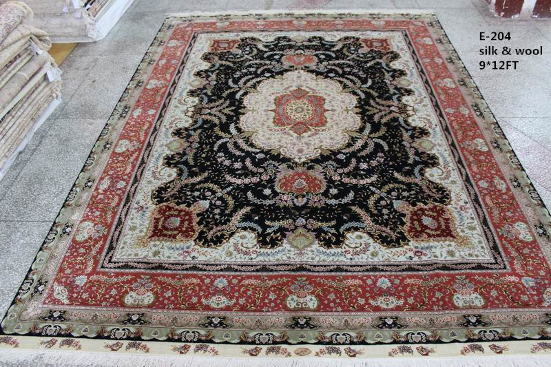 Wool and silk Carpet