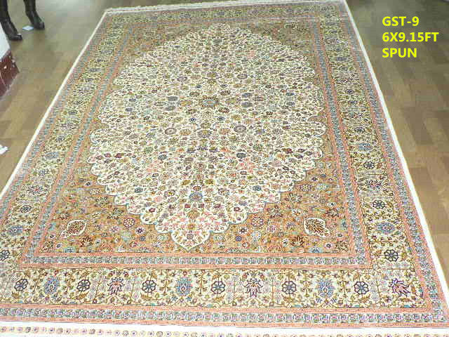 blends spun silk yarn carpet
