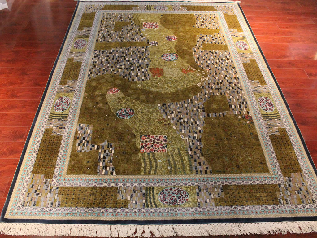Real silk carpet CX 5.5 X 8