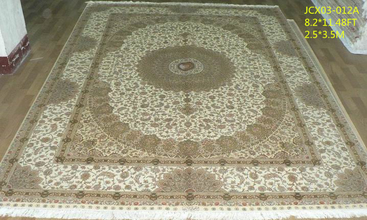 blends spun silk yarn carpet