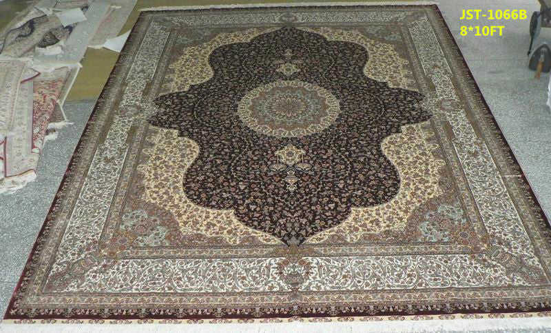 blends spun silk yarn carpet