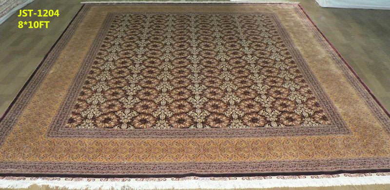 blends spun silk yarn carpet
