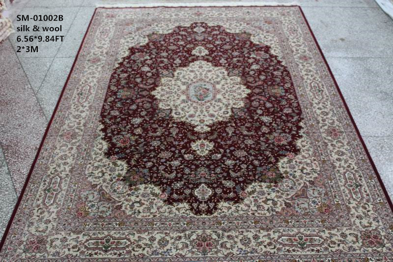 Wool and silk Carpet