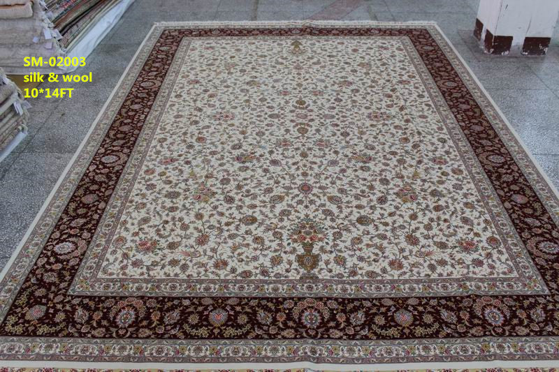 Wool and silk Carpet