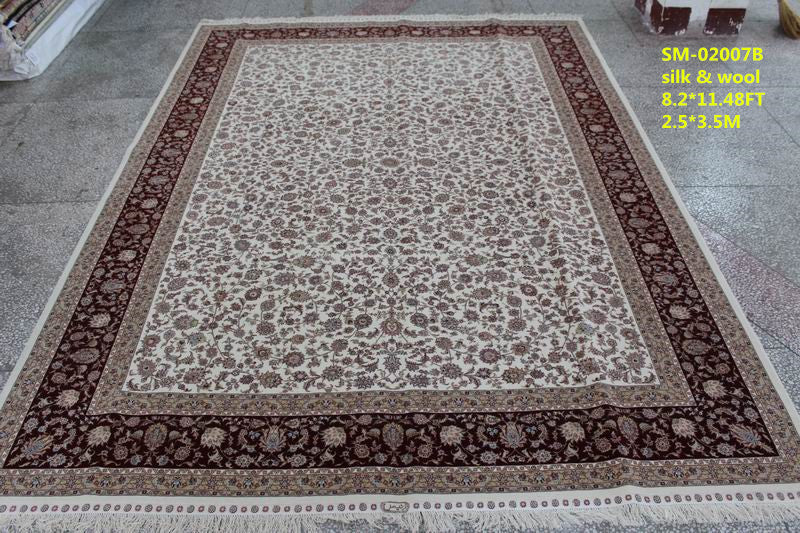 Wool and silk Carpet
