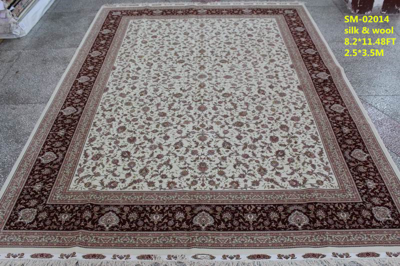 Wool and silk Carpet