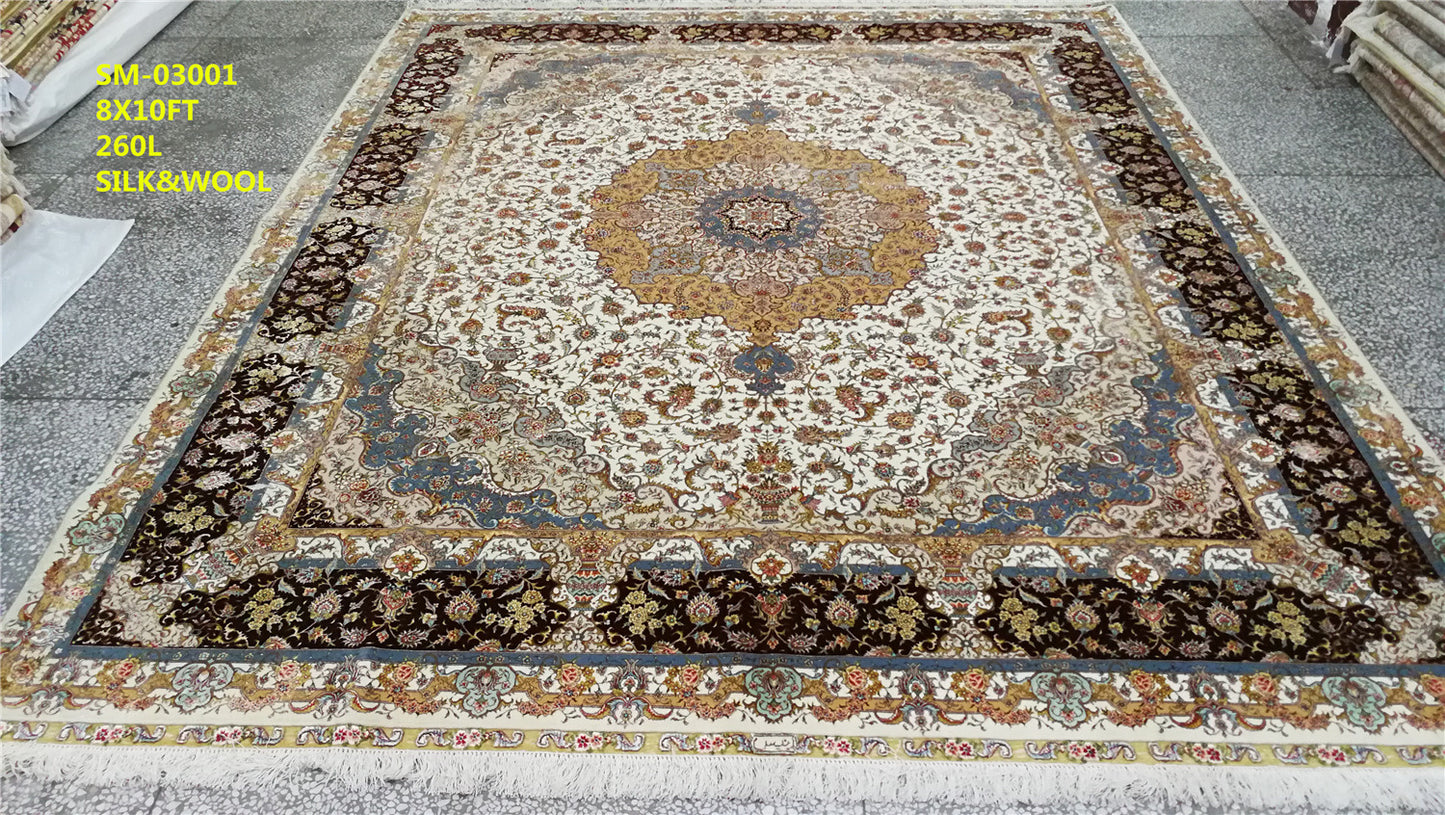 Wool and silk Carpet