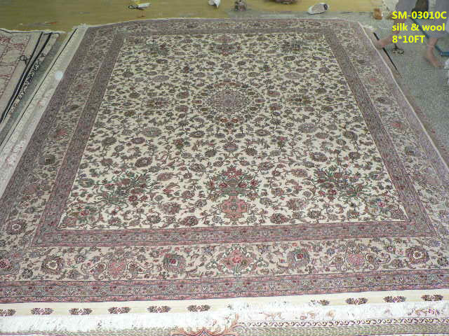Wool and silk Carpet
