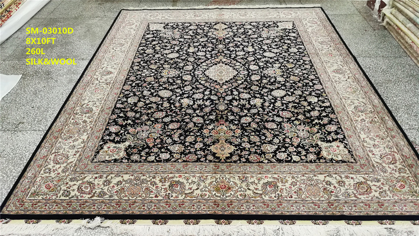 Wool and silk Carpet