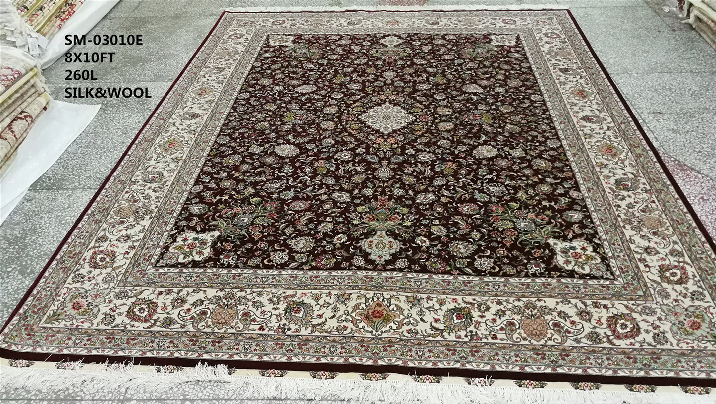 Wool and silk Carpet