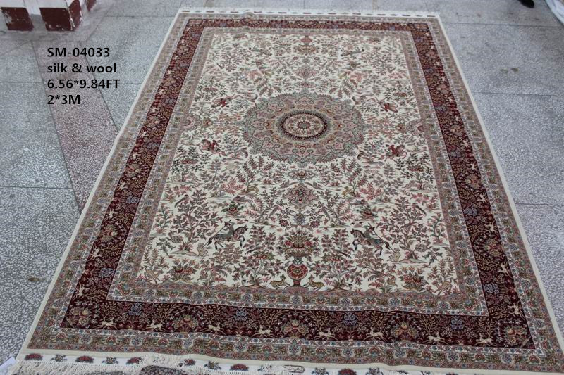 Wool and silk Carpet