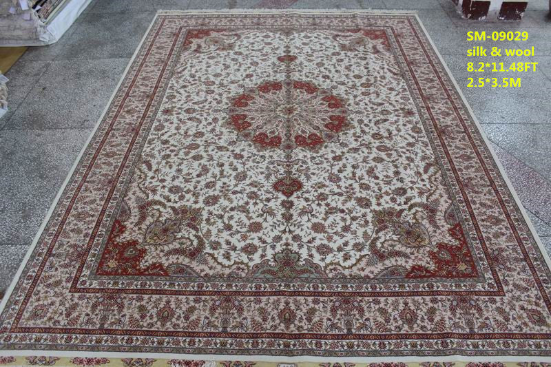 Wool and silk Carpet