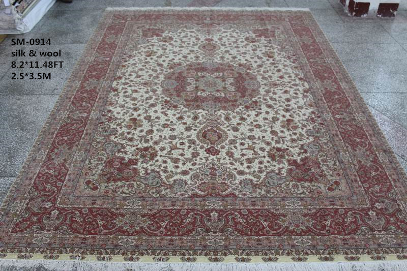 Wool and silk Carpet
