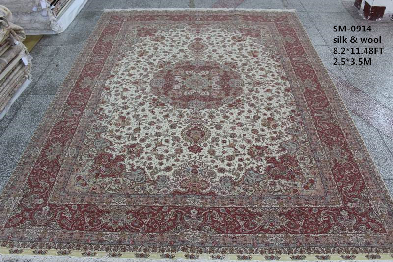 Wool and silk Carpet