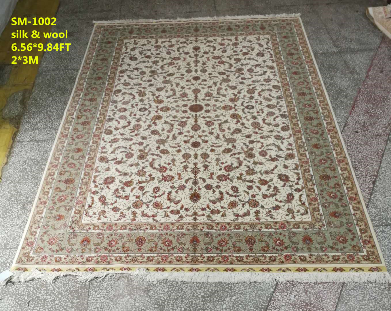 Wool and silk Carpet