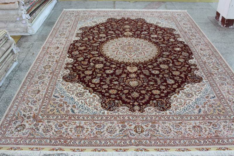 Wool and silk Carpet