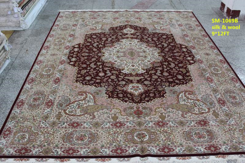 Wool and silk Carpet