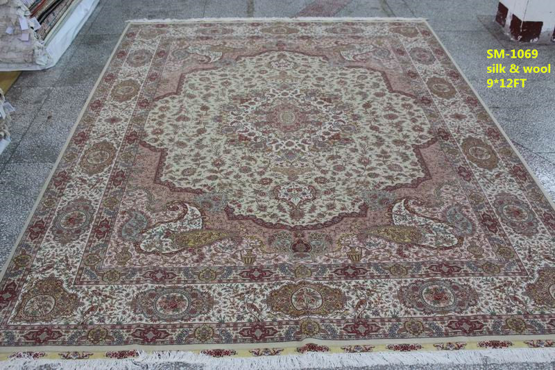 Wool and silk Carpet