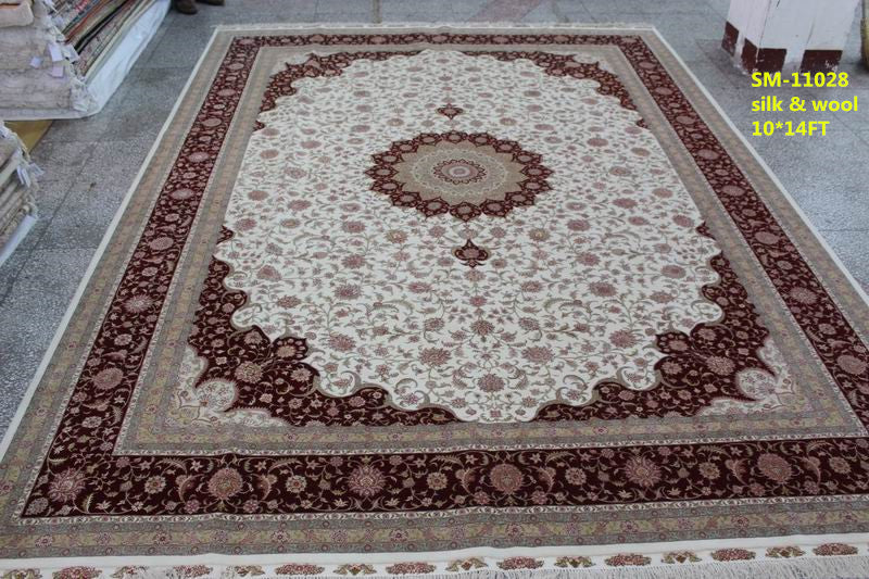 Wool and silk Carpet