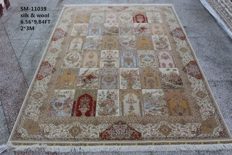 Wool and silk Carpet