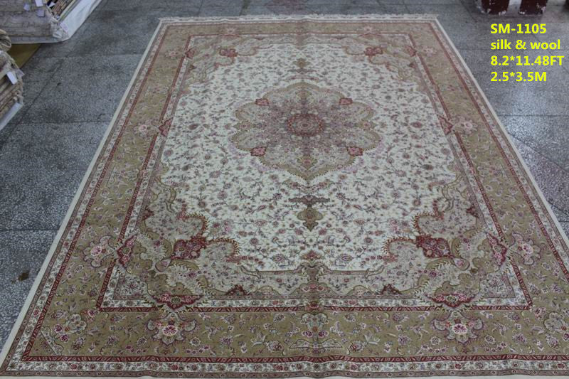 Wool and silk Carpet