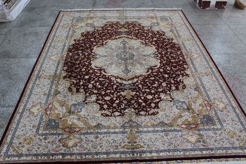 Wool and silk Carpet