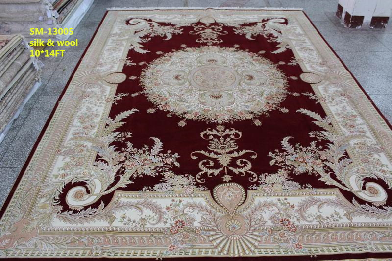 Wool and silk Carpet