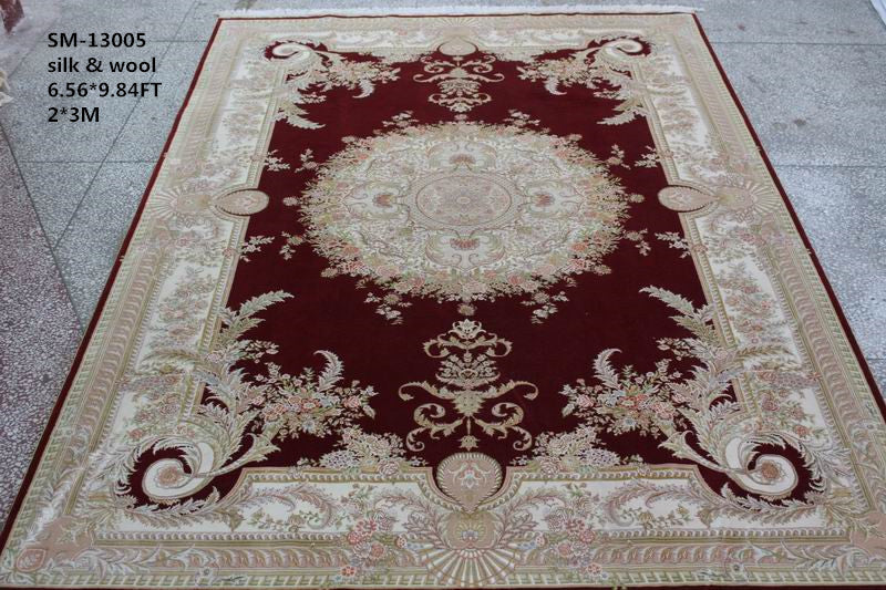 Wool and silk Carpet
