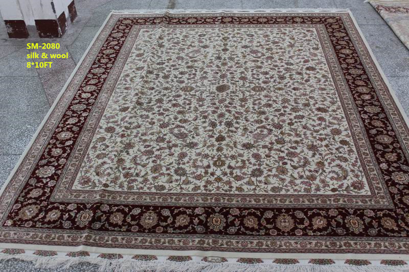 Wool and silk Carpet