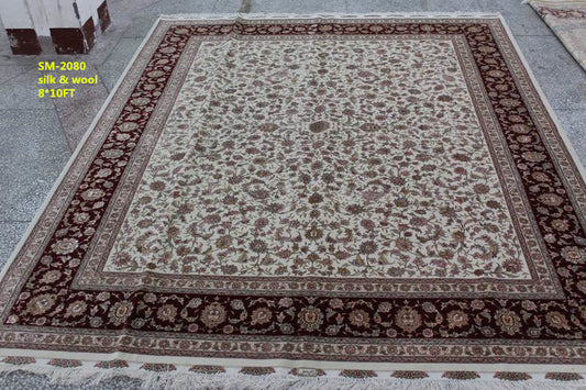 Wool and silk Carpet