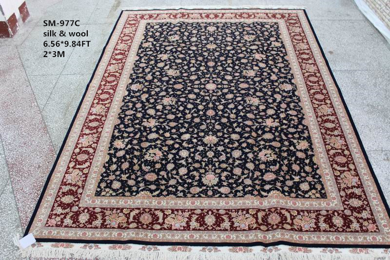 Wool and silk Carpet