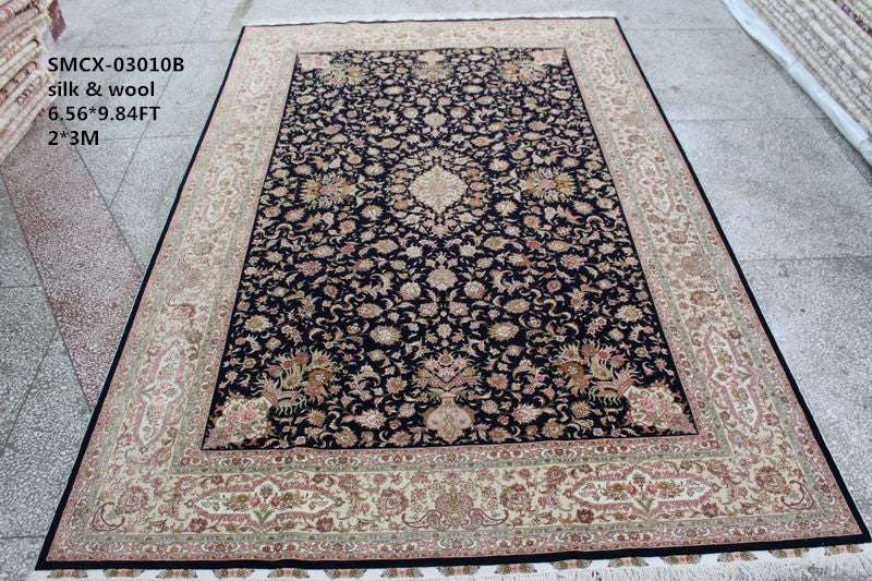 Wool and silk Carpet