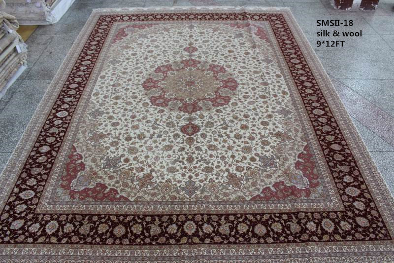 Wool and silk Carpet