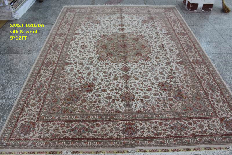 Wool and silk Carpet