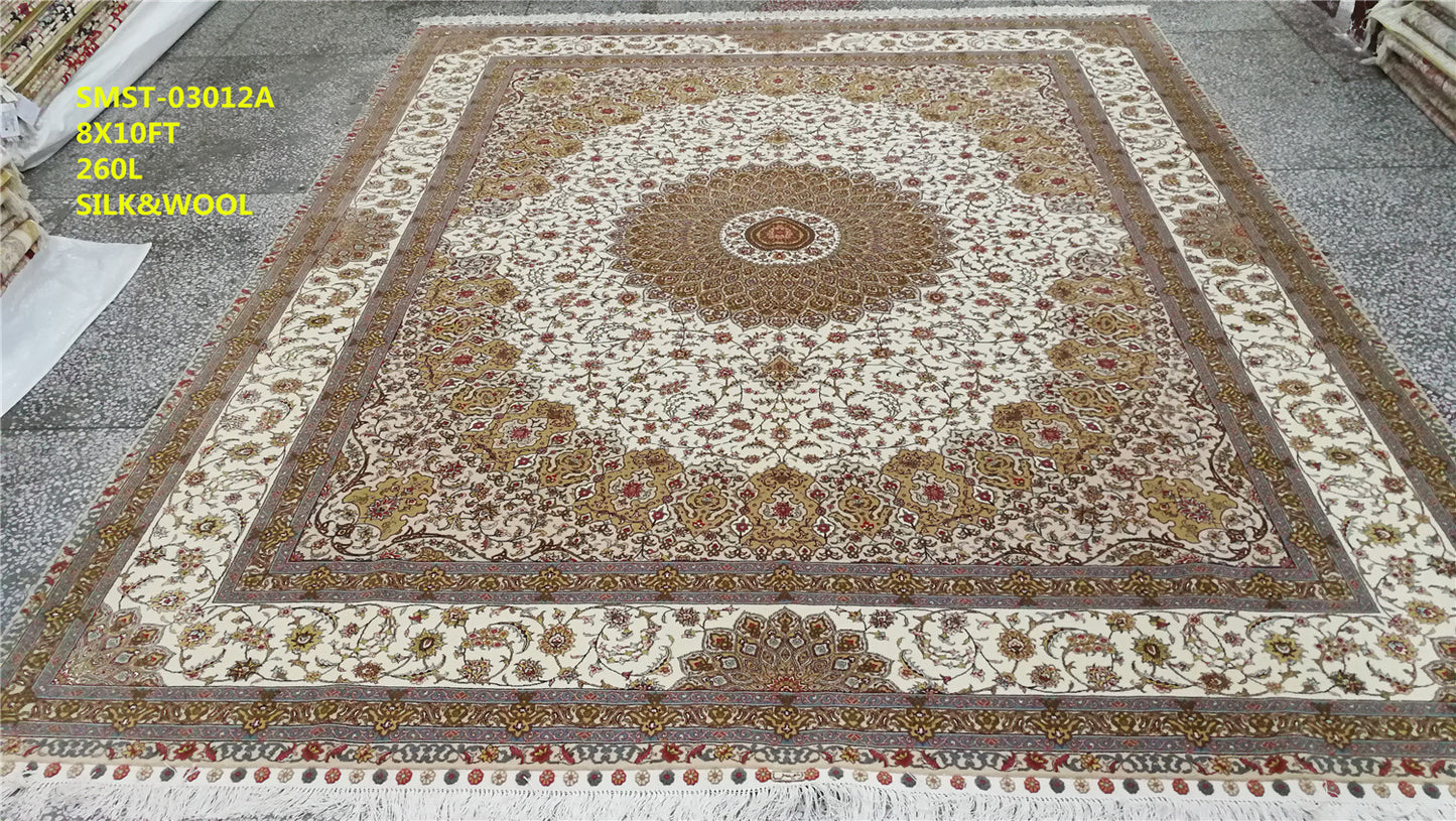 Wool and silk Carpet