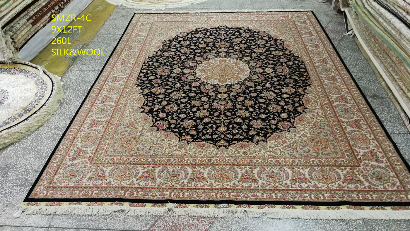 Wool and silk Carpet