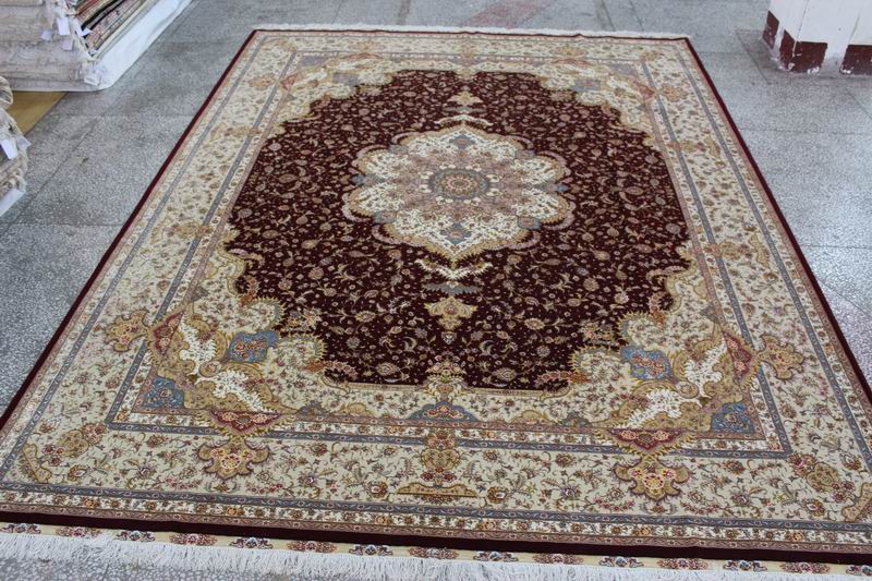Wool and silk Carpet