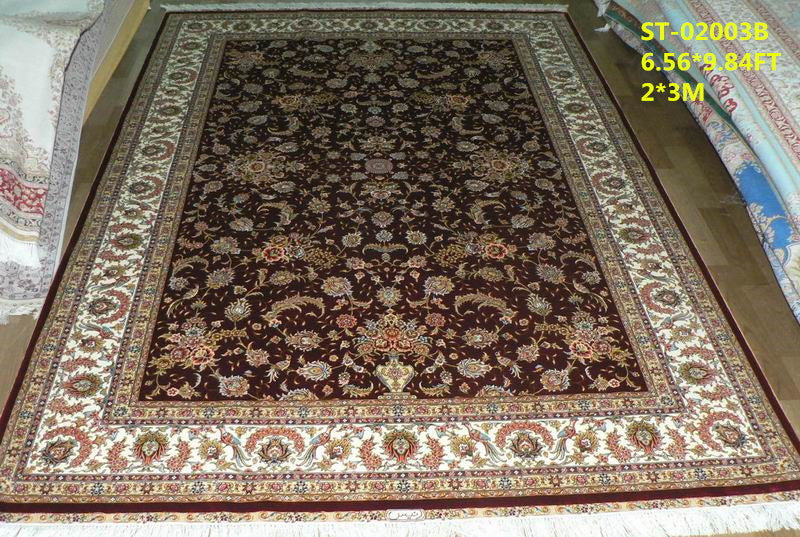blends spun silk yarn carpet