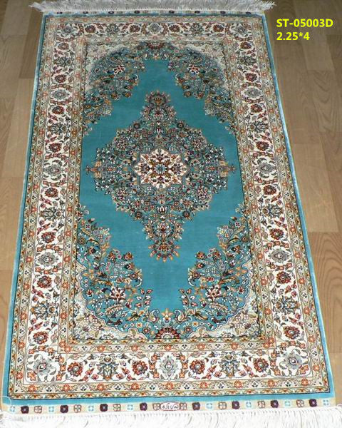 blends spun silk yarn carpet