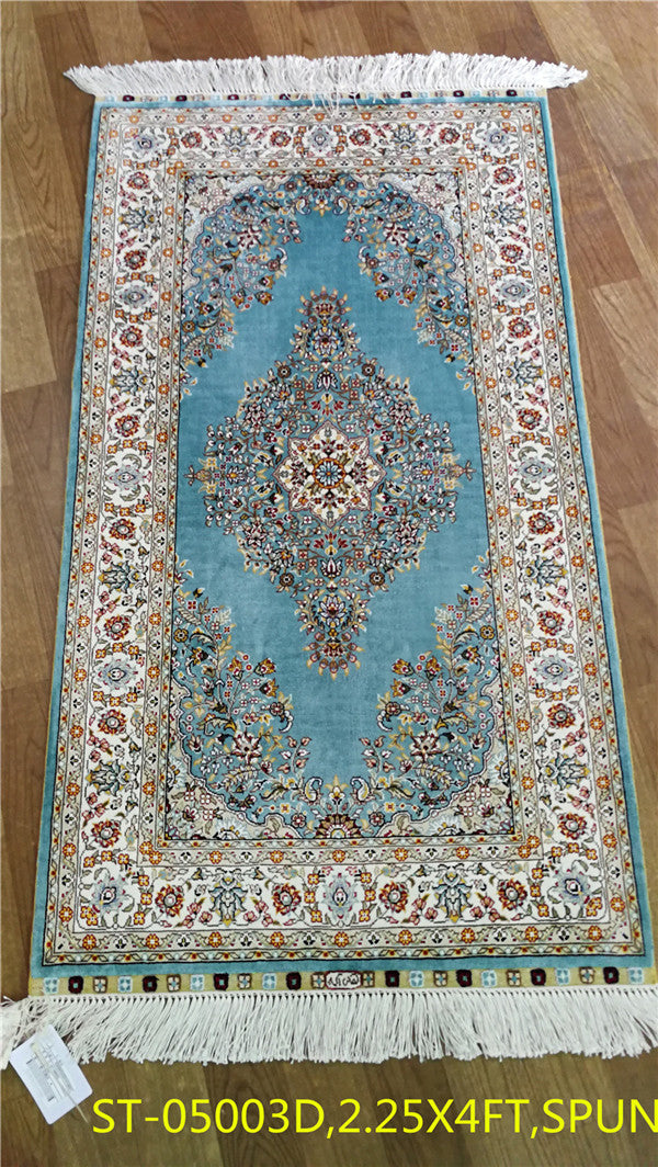 blends spun silk yarn carpet
