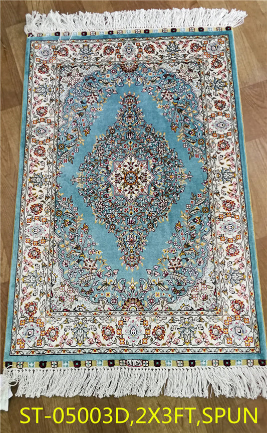 blends spun silk yarn carpet