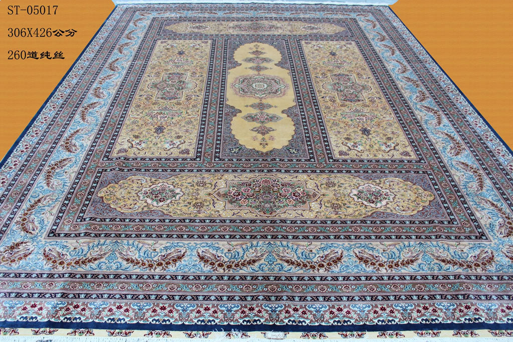 Real silk carpet 10 X 14