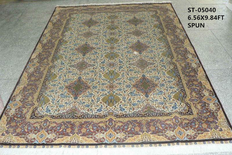 blends spun silk yarn carpet