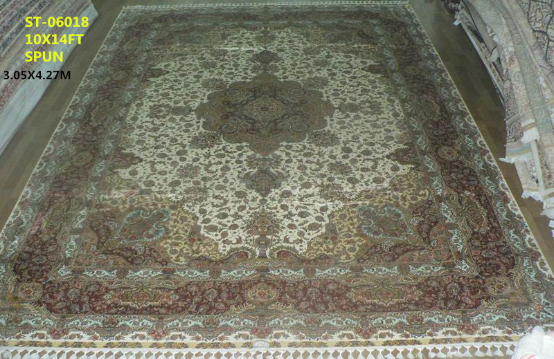 blends spun silk yarn carpet