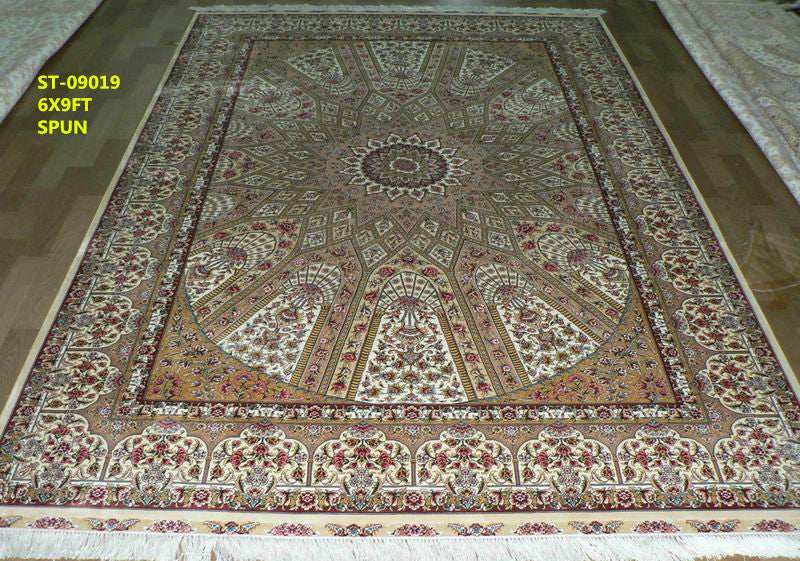 blends spun silk yarn carpet