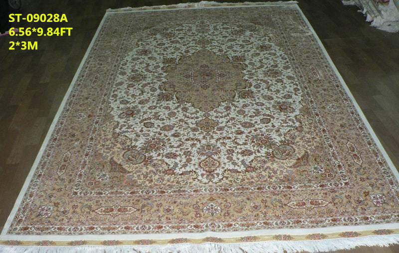 blends spun silk yarn carpet
