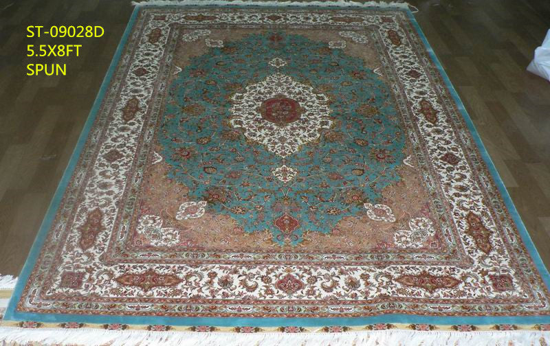 blends spun silk yarn carpet